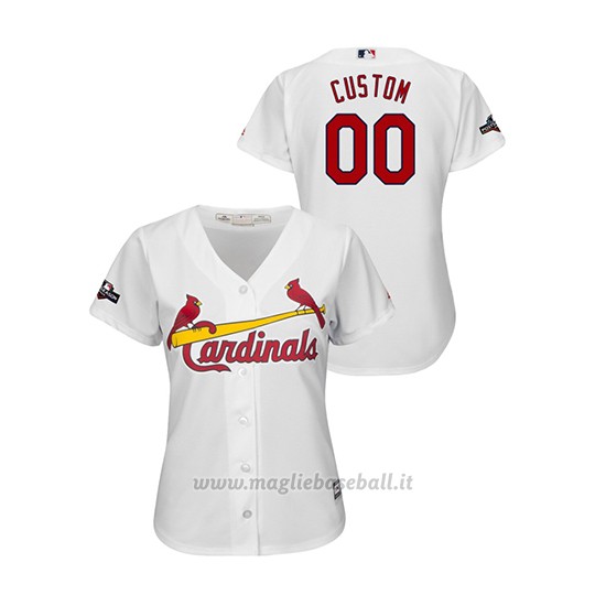 Maglia Baseball Donna St. Louis Cardinals Personalizzate 2019 Postseason Cool Base Bianco
